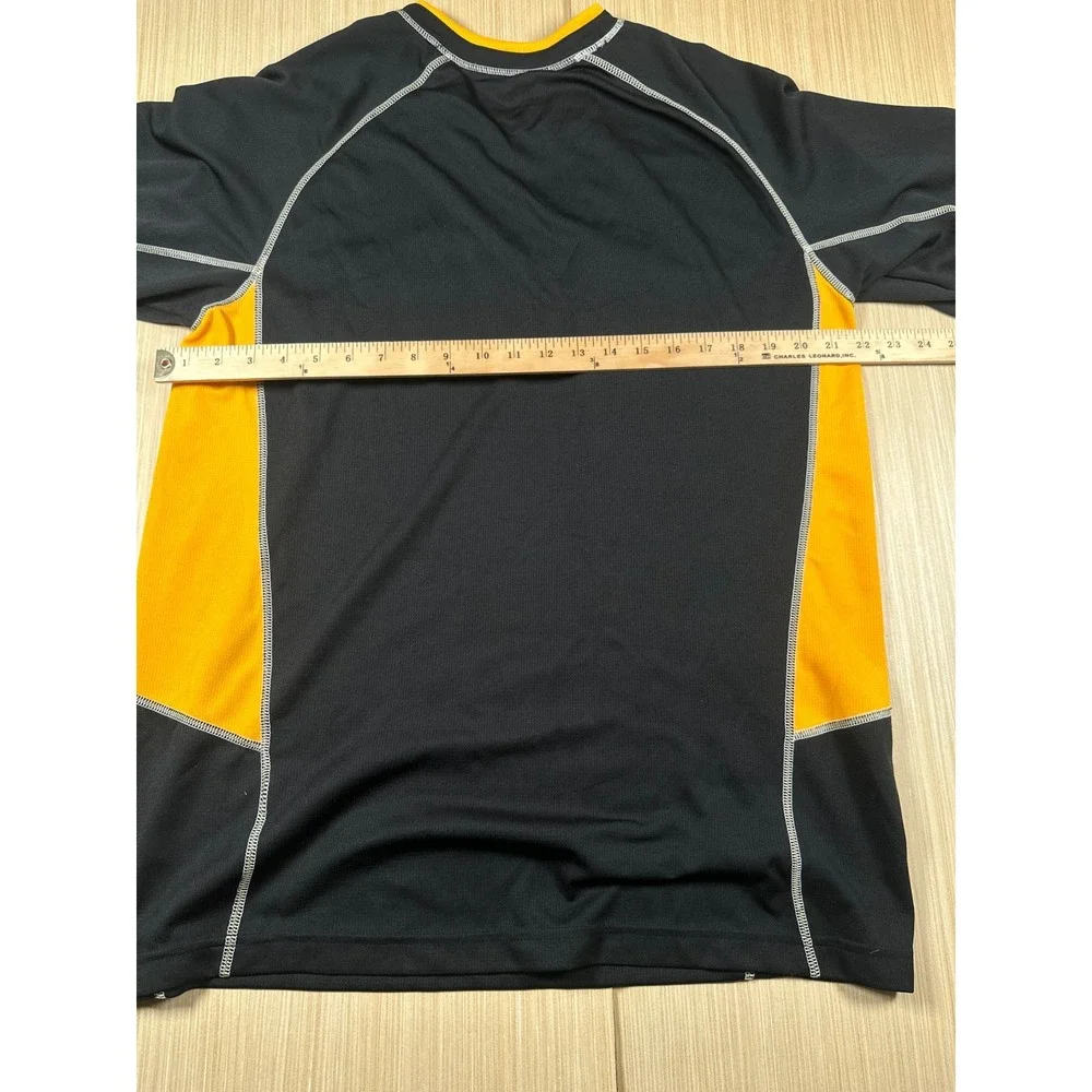 Pittsburgh Pirates Baseball Team Jersey Mens‎ Large Black Yellow V Neck Logo